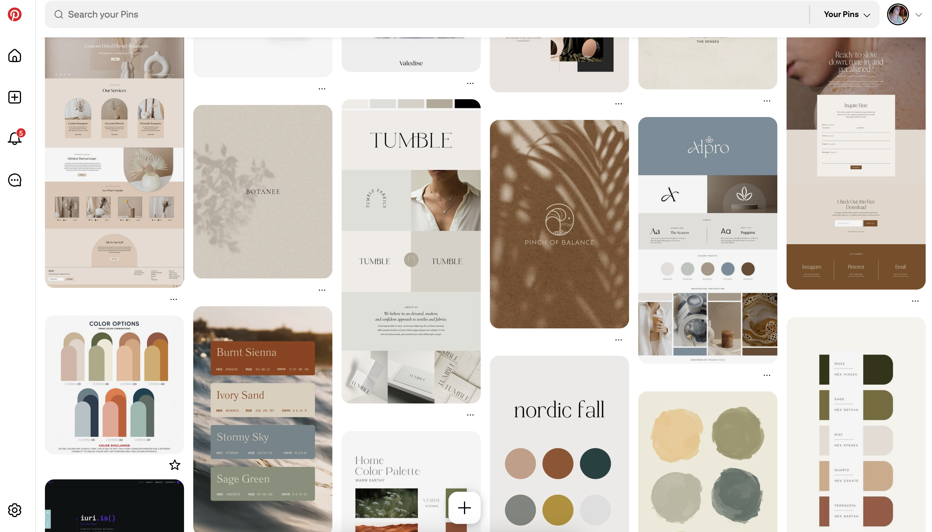 Pinterest portfolio